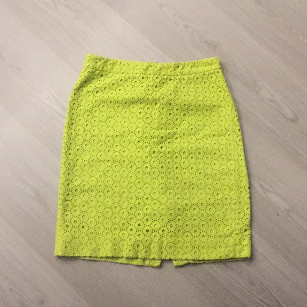 Lime green J.Crew Pencil Skirt size 4